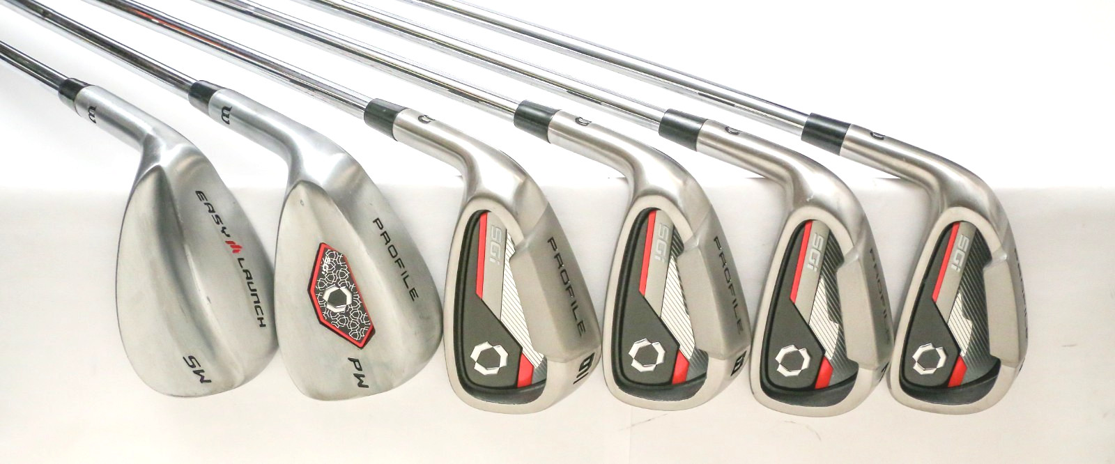 Wilson Profile SGI Iron Set 6-9 + Pitching and Sand Wedges LH Mens Flex Steel